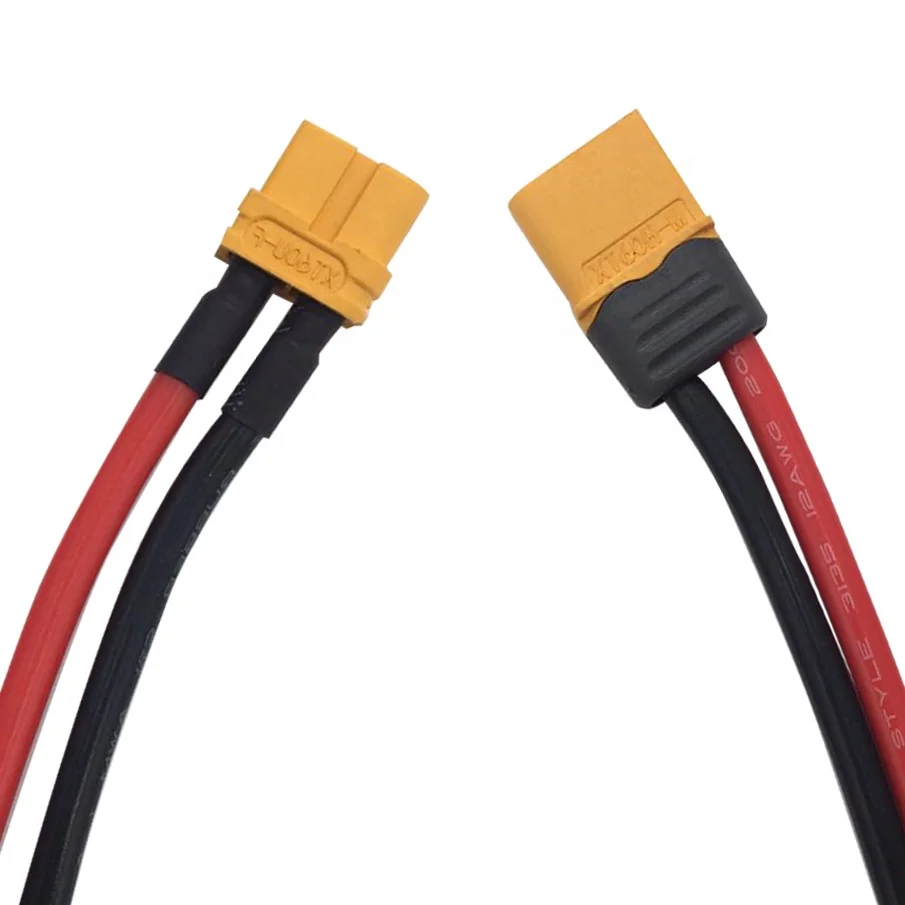 Custom XT60 female car wiring harness 2 hole butt plug cable connector wire for car parts