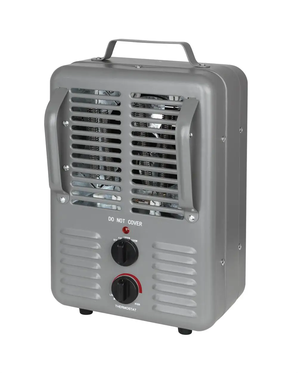 Konwin Portable Utility Heater with Thermostat, Electric Space Heater ,Grey 1500W TFH-1500