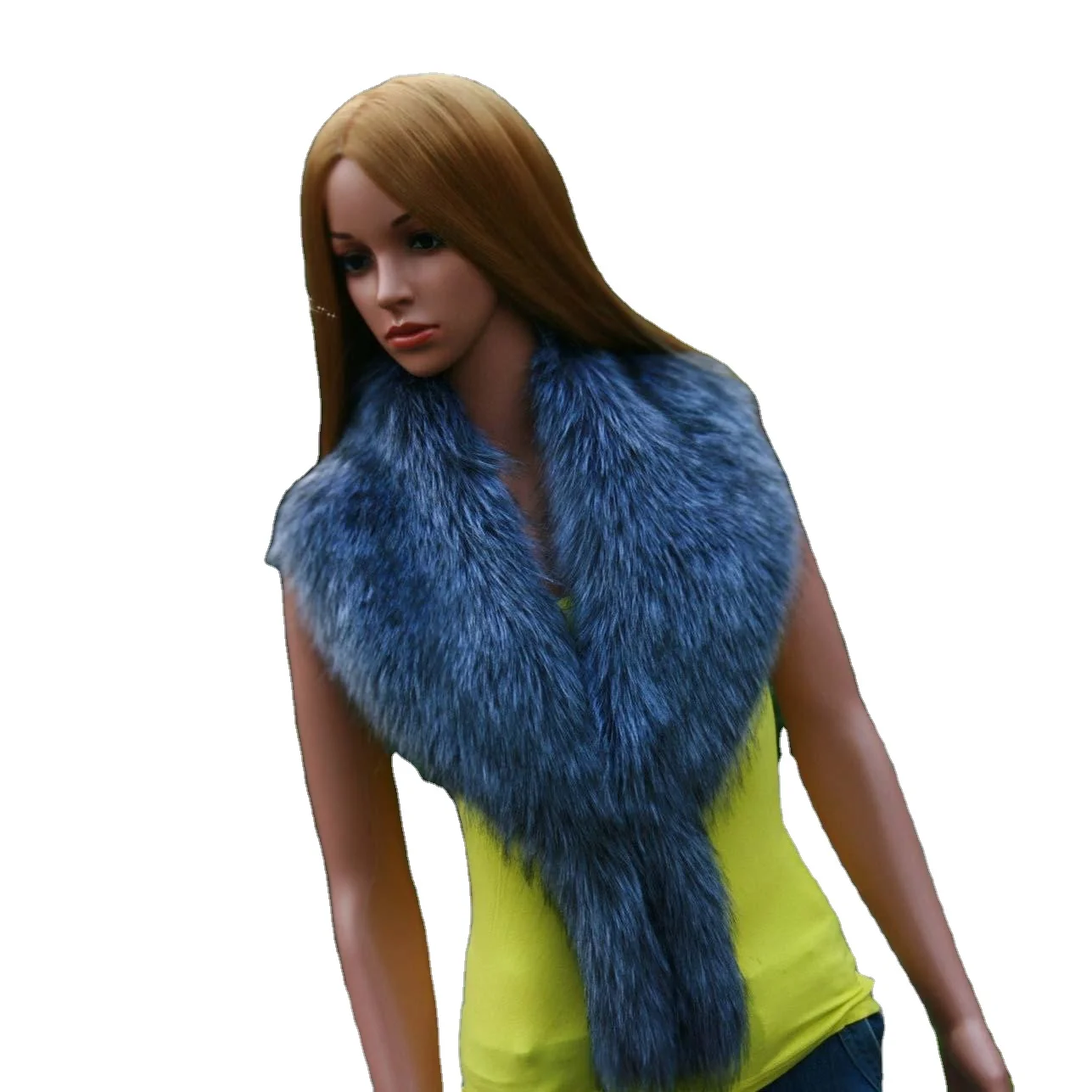 custom made 2022 new fur raccoon dog fur big fur collar smoke gray coat leather collar