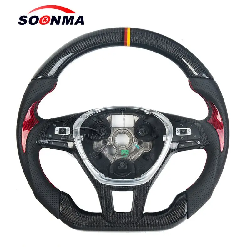 Custom Alcanta Ra Carbon Fiber Steering Wheel For VW Beetle Racing Led Wheel Convertible