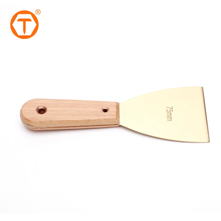 SINOTOOLS 75MM Aluminum Bronze Putty Knife Non Sparking Hand Scraper Tool