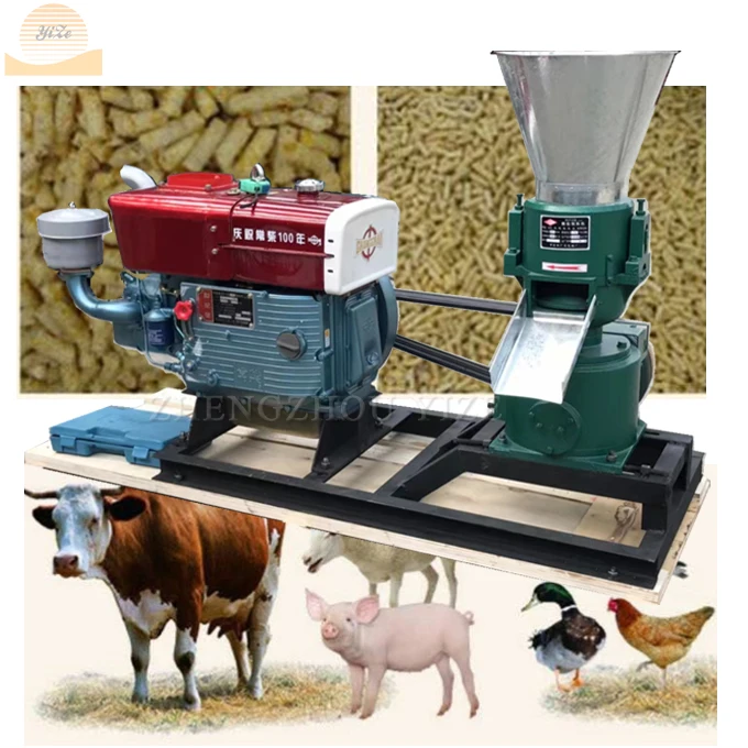 Mini Forage Alfalfa Flat Die Pellet Mill Machine for Sale Animal Chicken Feed Pelletizing Making in Philippines