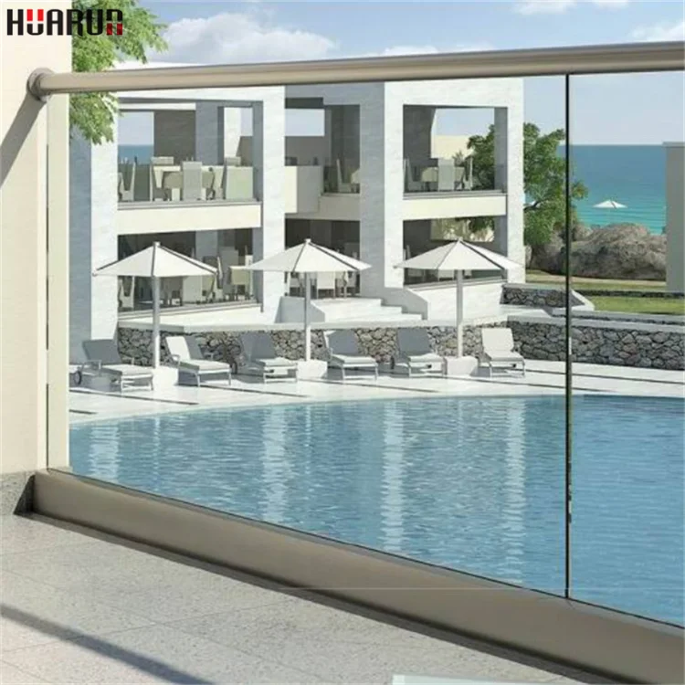Наружные u-образные Алюминиевые профильные безрамные стеклянные перила для палубы/балкона по низкой цене