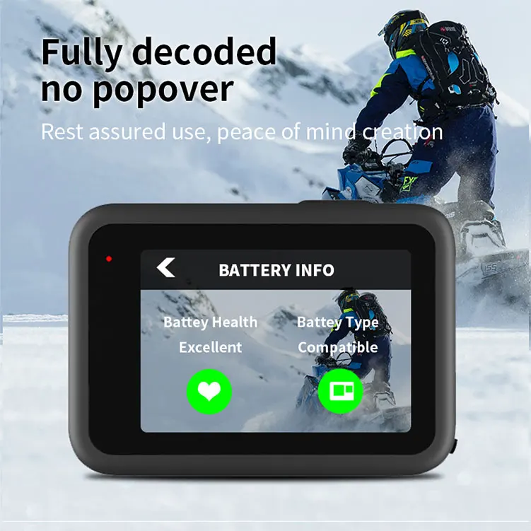 JUNNX 3 Channel Type-C Storage Box 3PCS Battery Quick Charger Cargador Baterias para Go Pro for Gopro Hero 10 9 Battery