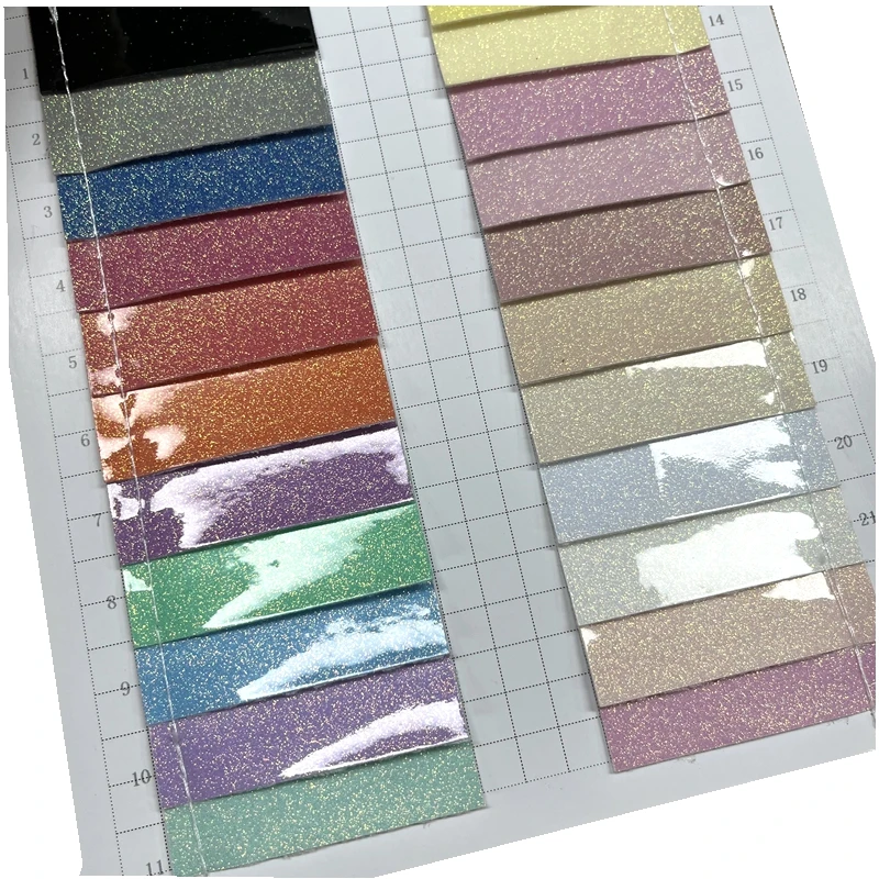 Jelly sparkle glitter leather with cotton backing  for making Bags/Diy Decorations/Craft/Hair Clips  in TPU leather