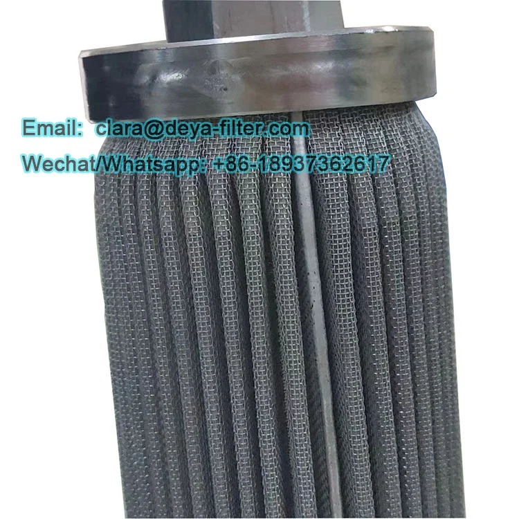 Wholesale metal sintered felt pleated Filter element lube oil filter element Used for chemical industry twin-screw extruder