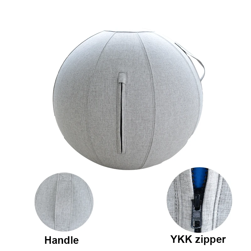 Inflatable Foldable round Gym Ball Cover for Yoga Balance Features Massage & Folded Design