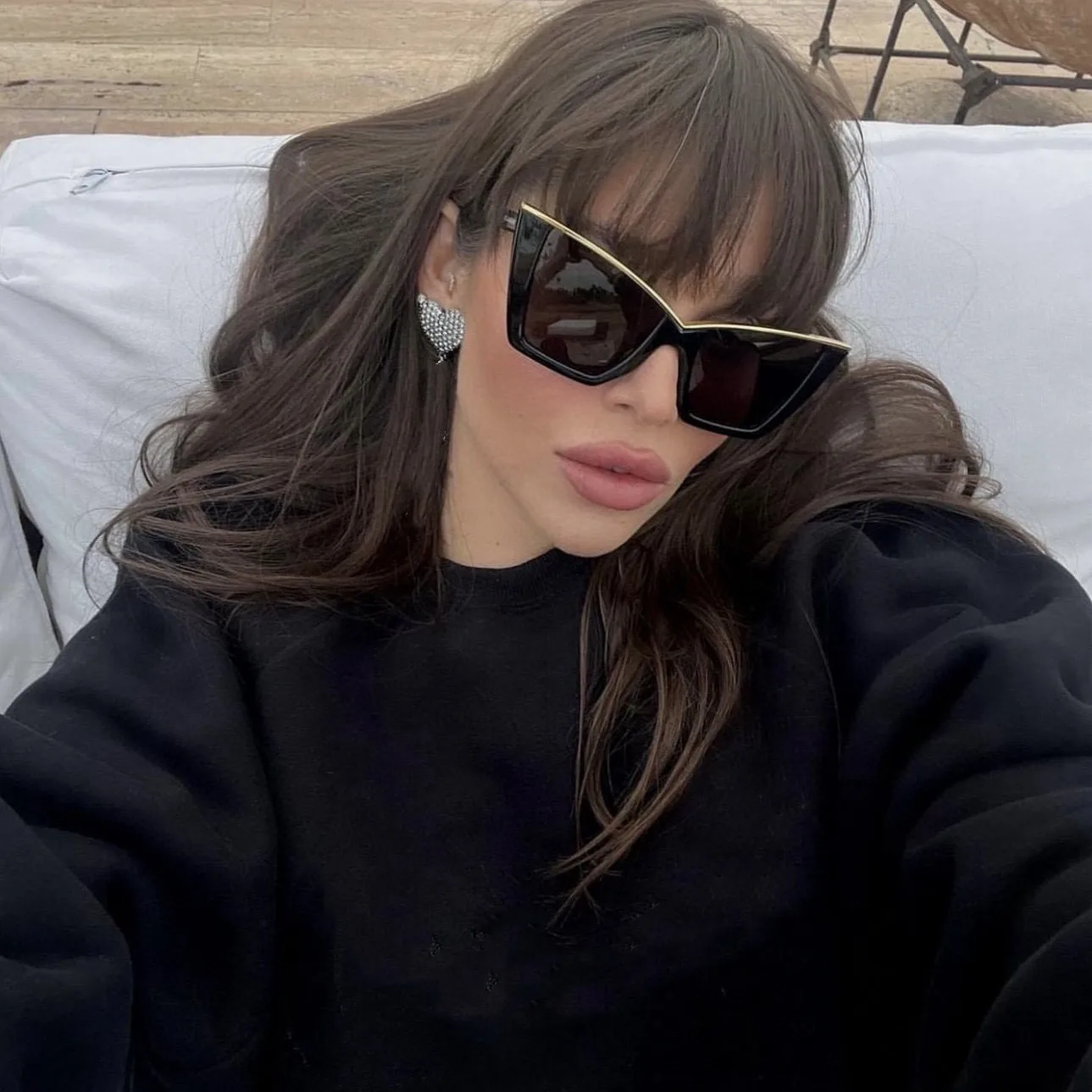 High End Fashion Eyewear High Quality Luxury Brand Men Sunglasses 2024 Acetate Women Cat Eye Sun Glasses Frames Shades