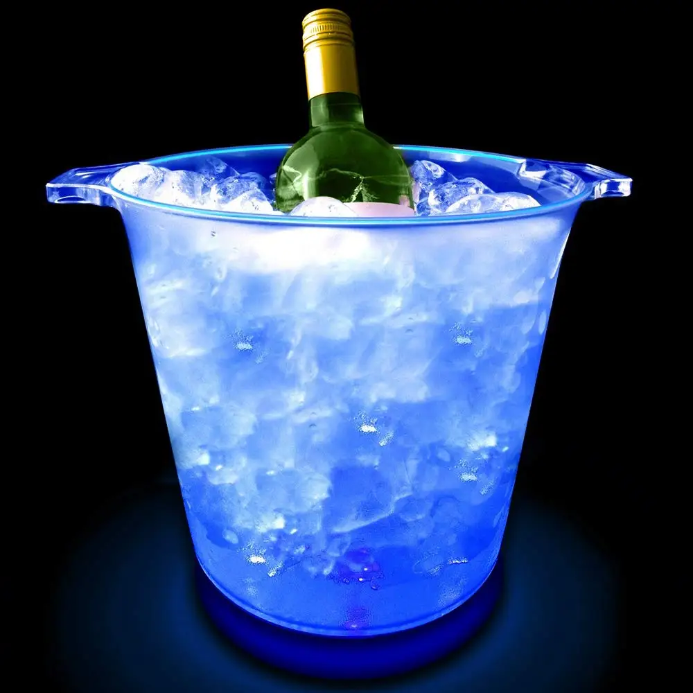 LED Drink Barware KTV Bars Wine Champagne Beer Cooler LED Glowing Ice Bucket