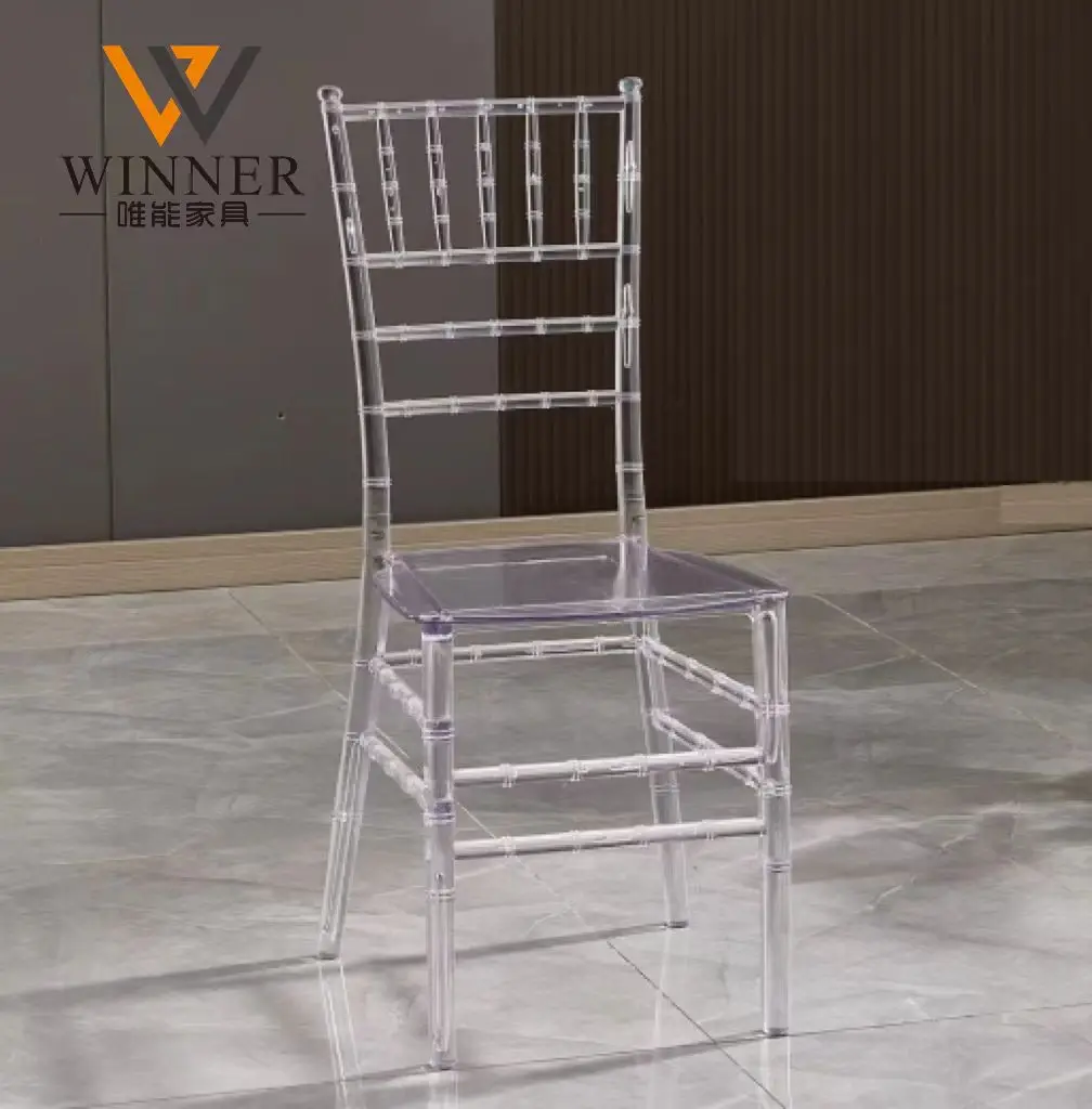 Plastic Events Wedding Banquet Tiffany  Chair  Hall Outdoor  Acrylic Chavari Chairs Hotel   Transparent