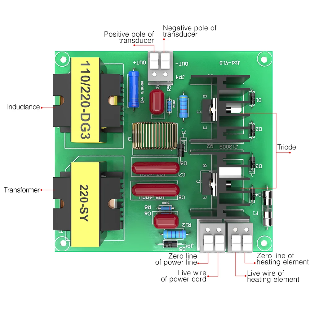 Granbosonic Ultrasonic Cleaner Pcb Board Generator Circuit Board 40Khz 180W