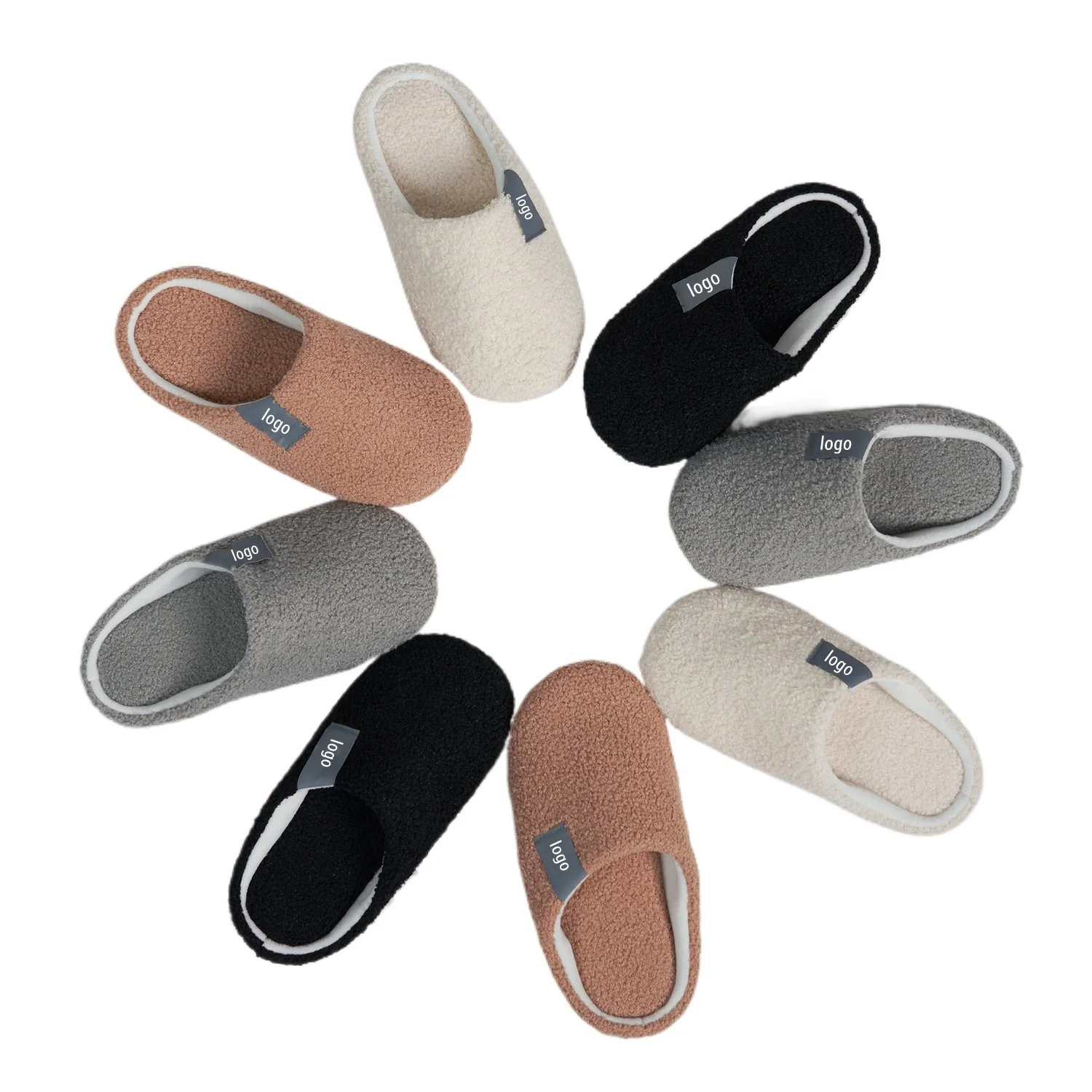 Soft Solid Color House Slippers For Women And Men With Anti Slip Bottom