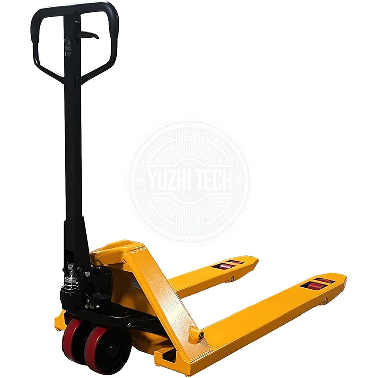 Commercial Manual Pallet Jack Truck - 27 Wide Fork Design - 5500-Lb Capacity with Precision Hydraulic System & PU Wheels