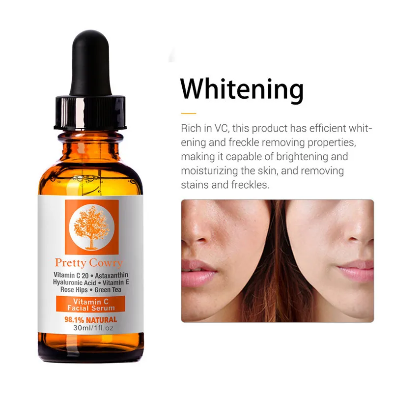 Vitamin C Liquid Serum with Hyaluronic Acid Glycerin  Whitening for Face Body Enriched Herbal Ingredients Female 100g
