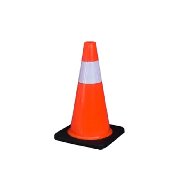Warning Road Parking Cones Orange PVC Traffic Cone Flexible Road Safety Cone