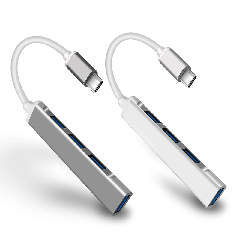 Алюминиевый USB док-станция Тип C концентратор 3 0 многофункциональный адаптер 4 в 1 для Macbook Pro Air Ipad Matebook OEM статус зарядки карты из АБС-пластика