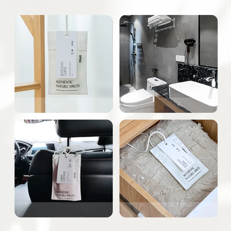 Custom Printing Sachet Wardrobe Aromatherapy Lasting Aroma Stay Fragrant Car Load Twill Fabric Cotton Sachet Bag