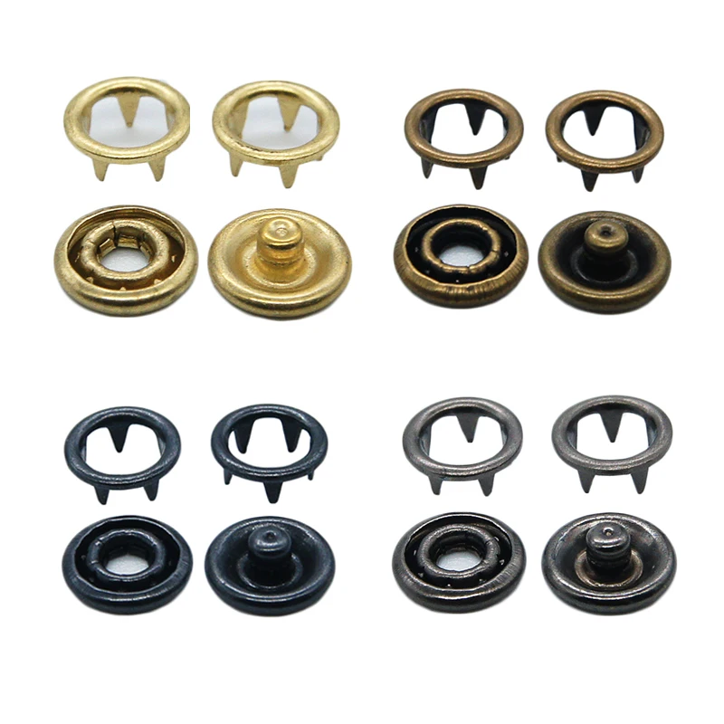 
Factory Price Snap Button Garment Accessories Flat Back Factory Price Metal Brass Prong Snap Button 