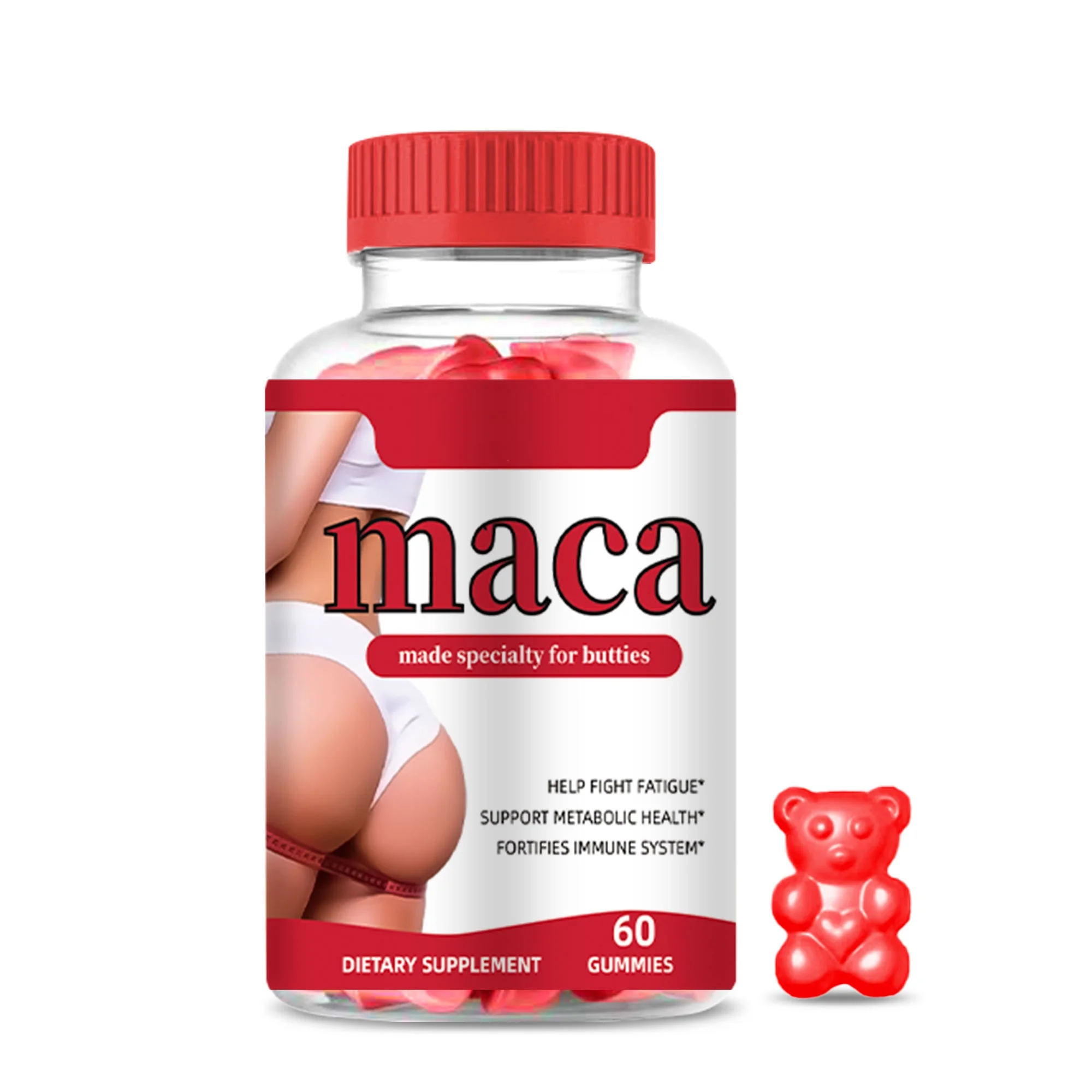 OEM/ODM Bbl Maca Curve Gummies For Hip Buttock Natural Maca Root Gummies Mace Extract Big Beautiful Hips Black Maca Gummies