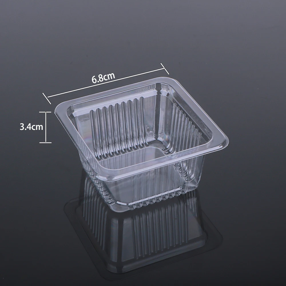 hengmaster Disposable pp plastic food square golden color moon cake cookie biscuit insert packaging tray