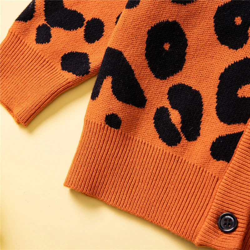 Wholesale autumn floral print coats for girls long sleeve fashion cardigan children sweaters