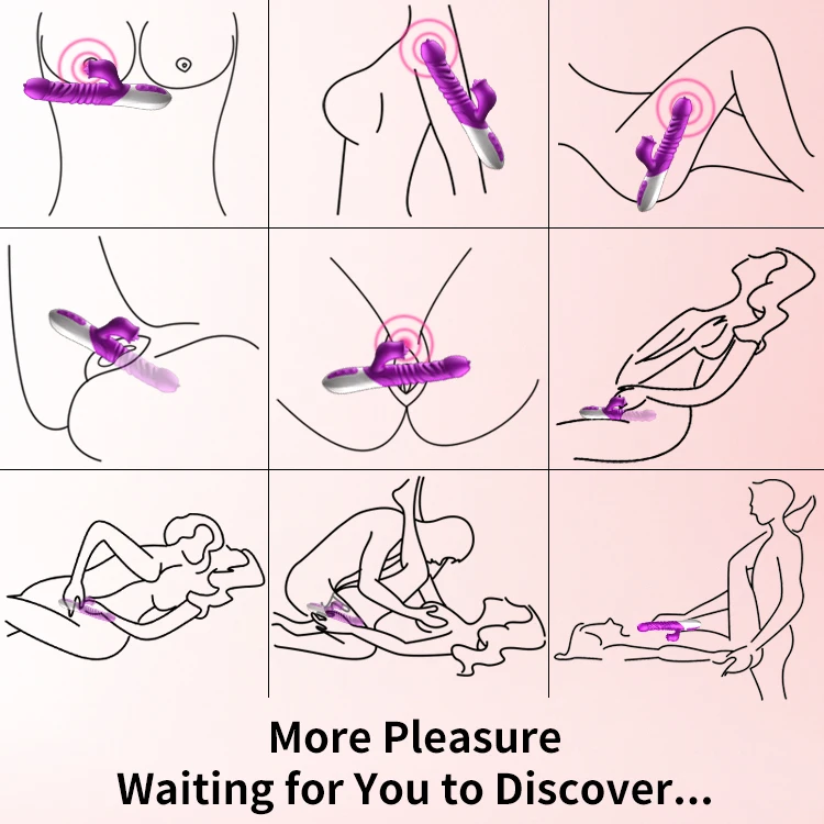 10 Speed Waterproof Rechargeable Insert Vagina dildo Enlargement  Tongue Licking Clitoris Vibration Sex Toys For Female