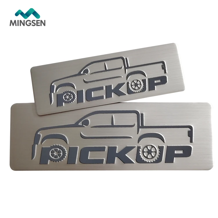 custom brand logo car metal emblem aluminum nameplate tag