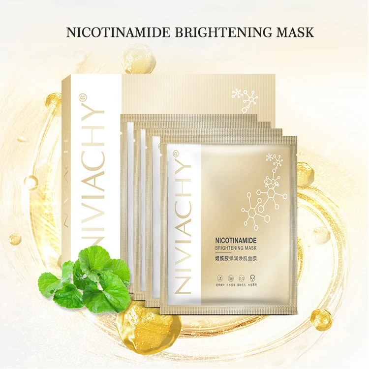 Newest Custom Nicotinamide Sheet Mask Whitening Lightening Anti-aging Skincare Facial Mask