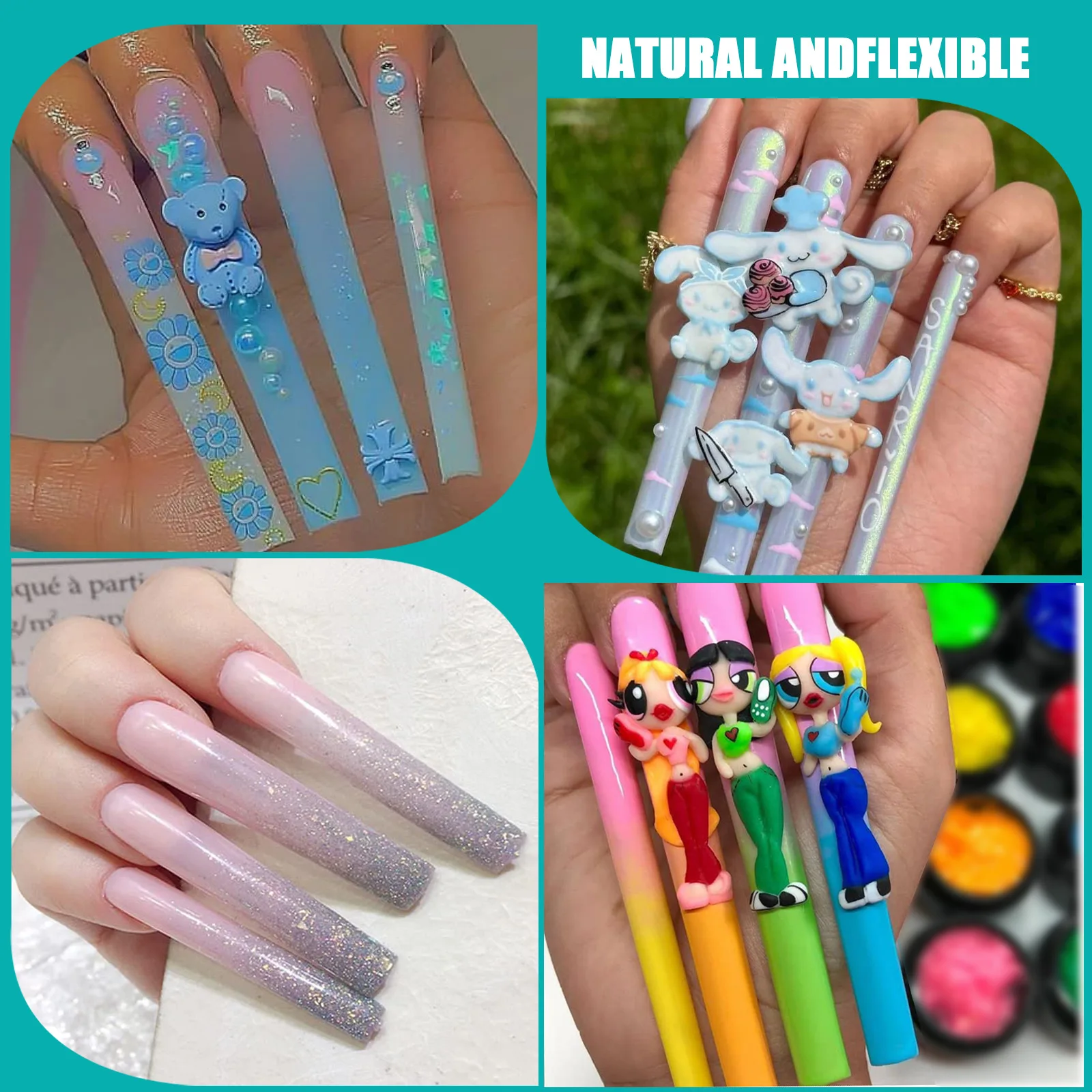 Affordable price Full Cover Square Flat Square Nail Tips Artificial Fingernails  Long Straight Square Nail Tip
