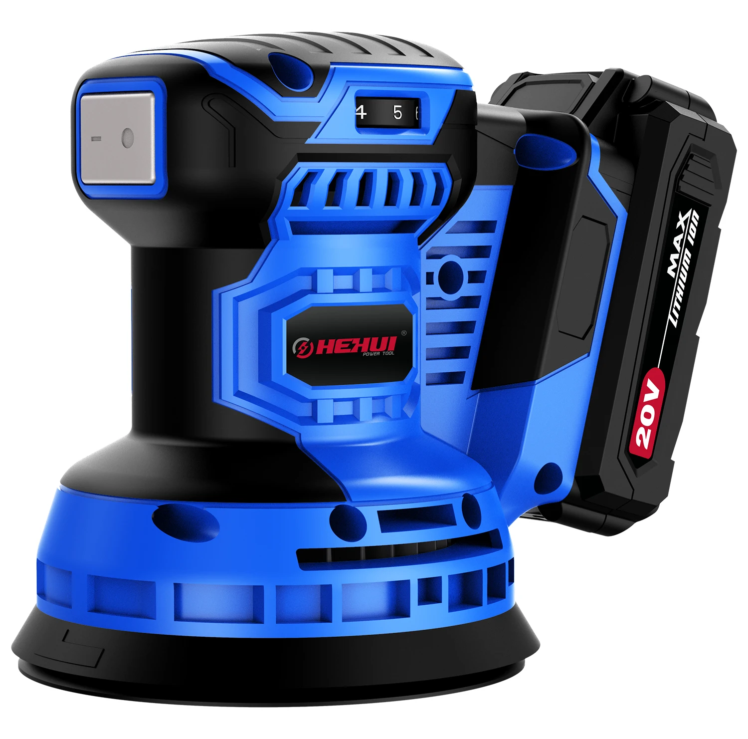 Hehui 20V 125Mm Wood Brush Floor Drywall Sanding Tools Cordless Sander Battery Mini Random Orbital Sander