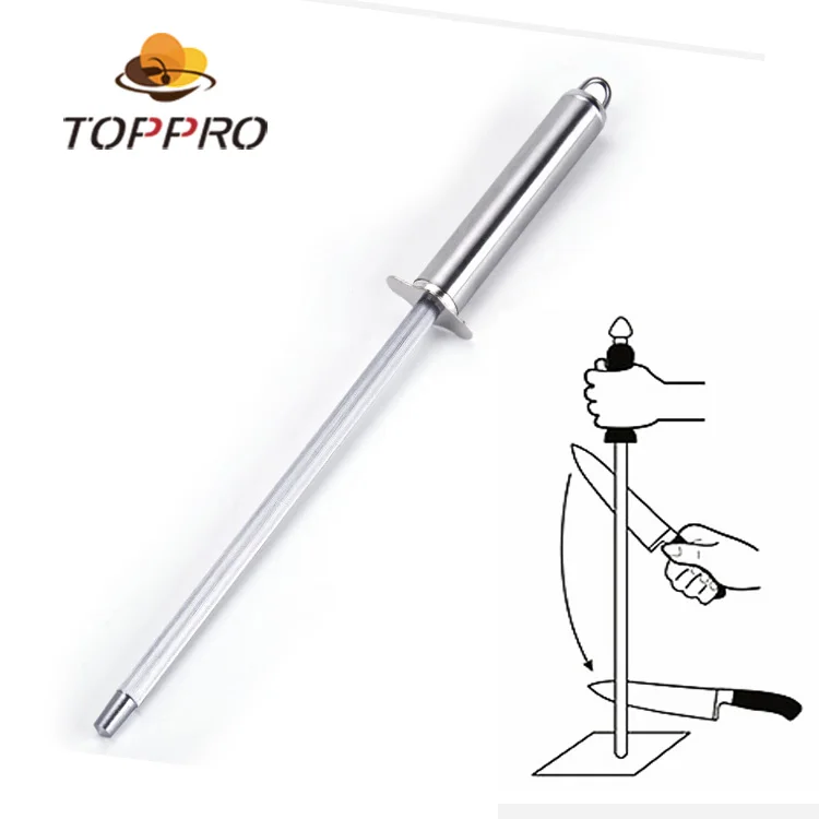 
Wholesale Hign quality Diamond stone kitchen knife blade sharpener rod VISON 