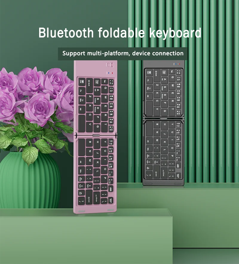 Manufacturer Keyboards Slim Pad Phones & pads Bluetooth Wireless Folding Small Tablet Pad Portable Computer Keyboard