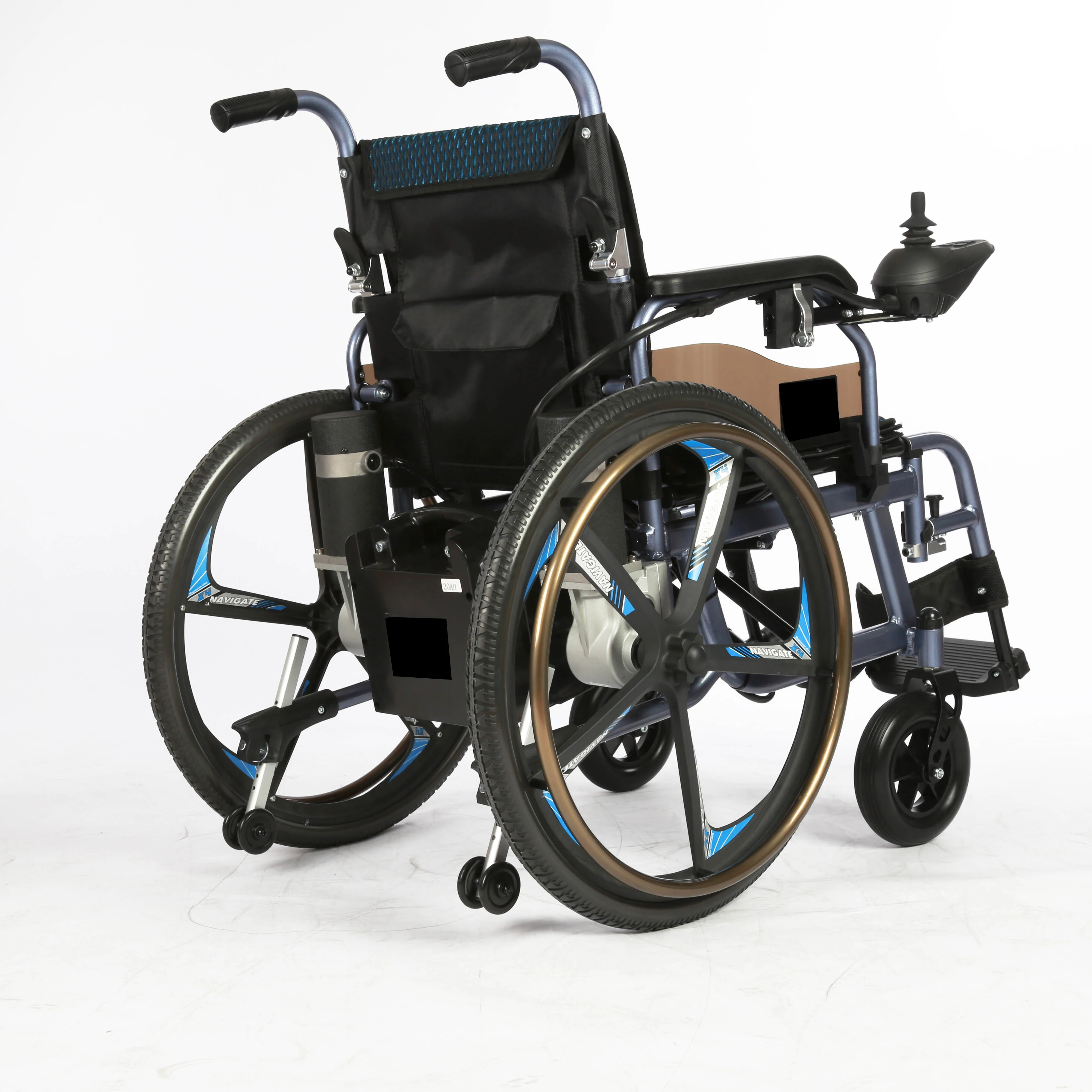 Складная портативная алюминиевая электрическая инвалидная коляска с электроприводом для инвалидов от производителя