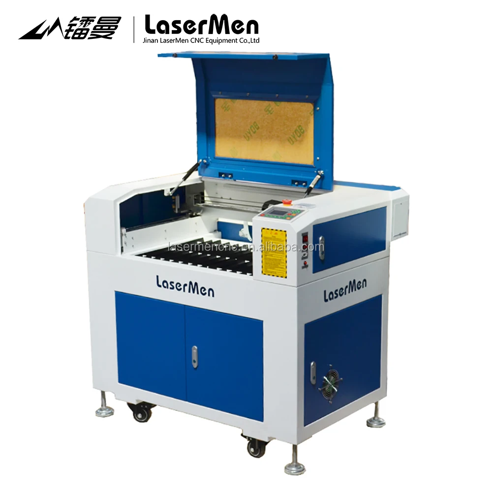  Lasermen LM-6040 60 Вт неметаллических материалов с ДВП средней плотности и акрилом Лазерная гравировочная машина для малого