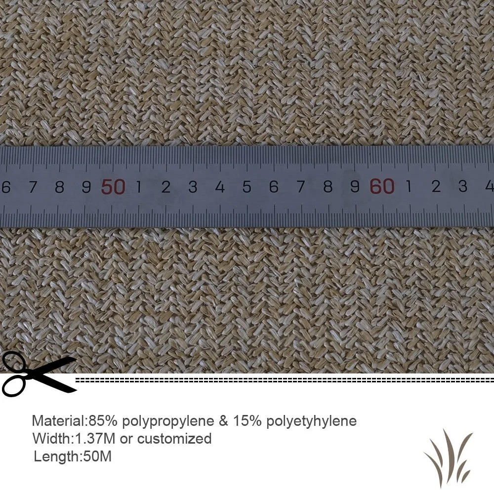 China Textiles Fabrics Suppliers Eco-Friendly Material Raffia Jute Braided Fabric