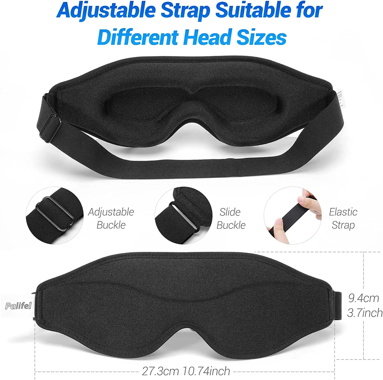 3D Sleep Mask Palifel  Contoured Cup Sleeping Mask Blindfold Sleep Eye Mask for Women Men