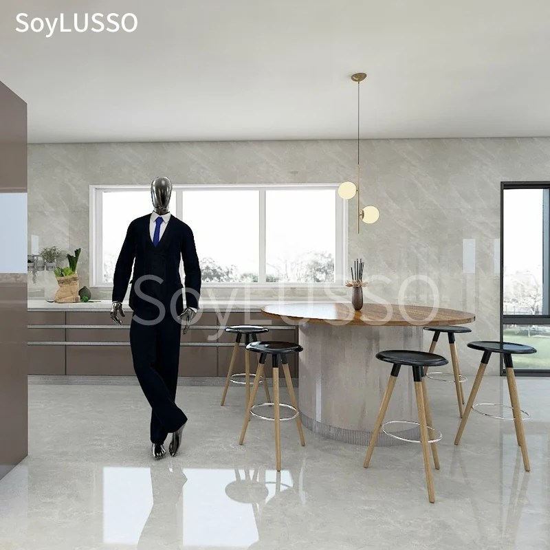 SOYLUSSO China Manufacturer Customized Design Middle Density Fiber Board With Hpl Kitchen Cabinet
