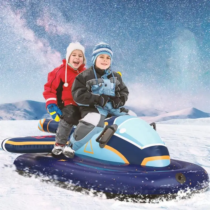 High Quality PVC Inflatable Rocket Snow Sleds Heavy-duty Rocket Sleds for Children and Adults Designed for Outdoor Usage