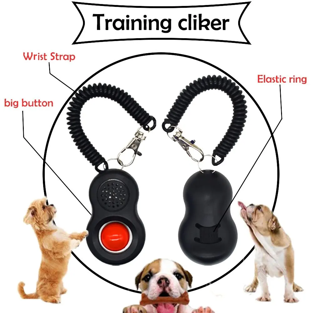 NEW Customized Logo Color Dog Training Clicker With Wristband