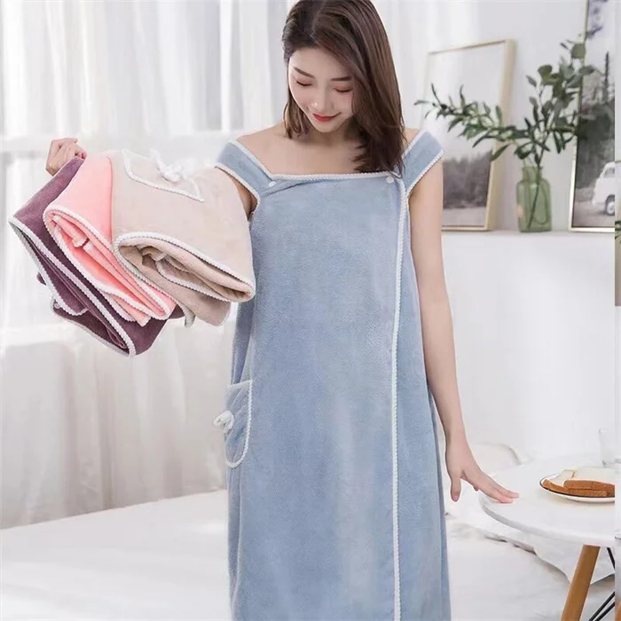 2024 Factory wholesale Bath Towels Robes for Women Wearable Fast Drying Magic Bath Towel