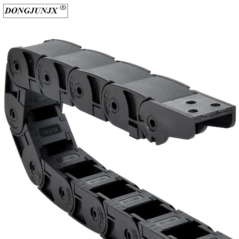 18*37 мм черная настраиваемая конструкция PA66 нейлоновая пластиковая кабельная носитель цепь для станка с ЧПУ.