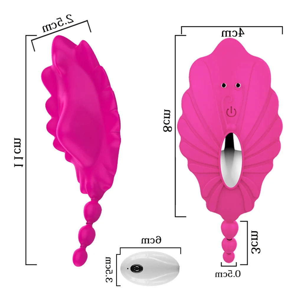10 Frequency Panty Wearable Butterfly Vibrator Invisible Remote Control Wearable Vibrator for Flirt