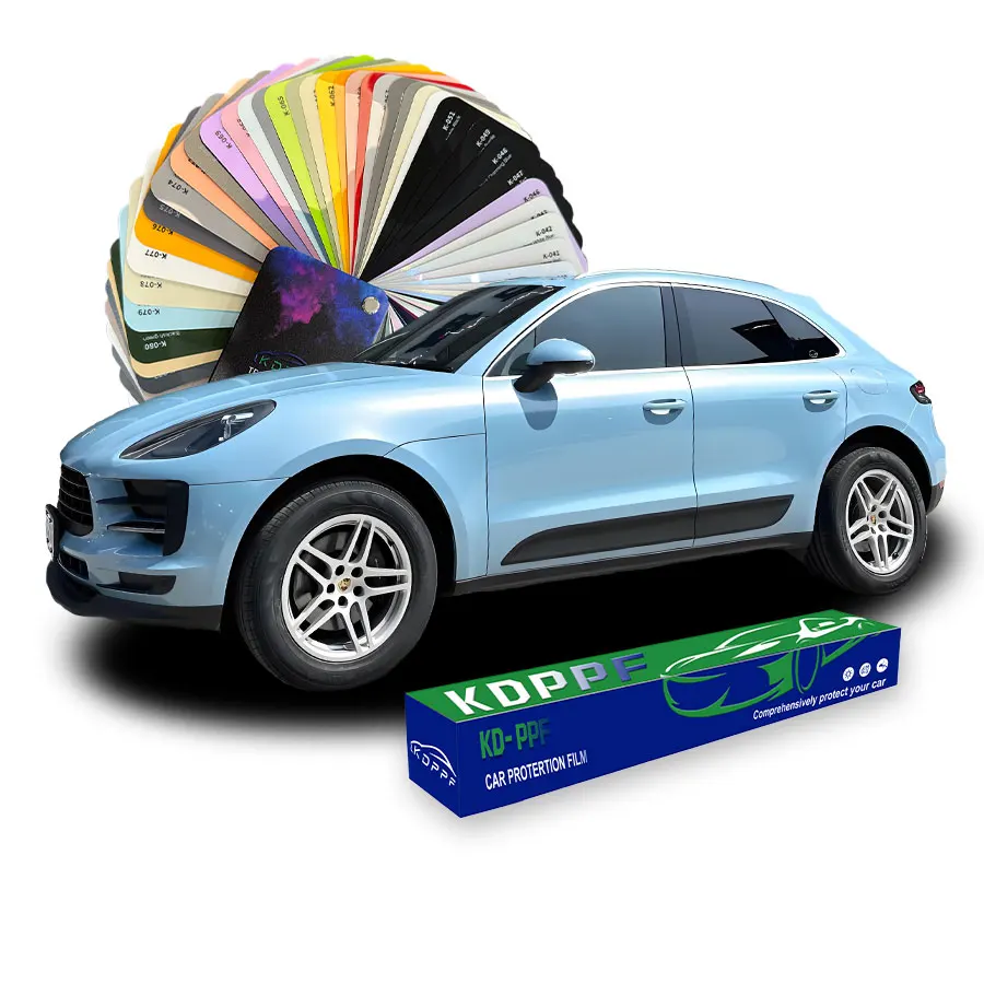 KDPPF USA Quality Installation-Friendly Color Changing TPU PPF Fade Proof Invisible Not Leave Glue Blue Car Wrap
