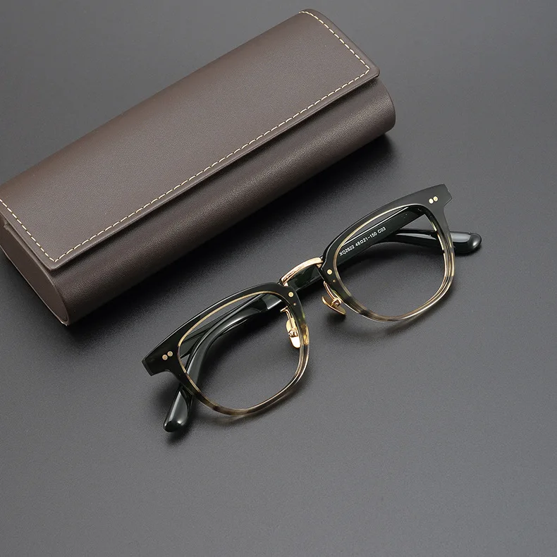 New Luxury Top Quality 100% Handmade Plate Pure Acetate Acet Titanium Optical Eyeglasses Frames Eyewear Myopia Frames