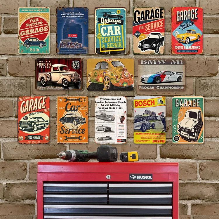 
Good quality tin signs 20X30CM customized UV printing Automotive retro metal signs funny vintage metal signs 