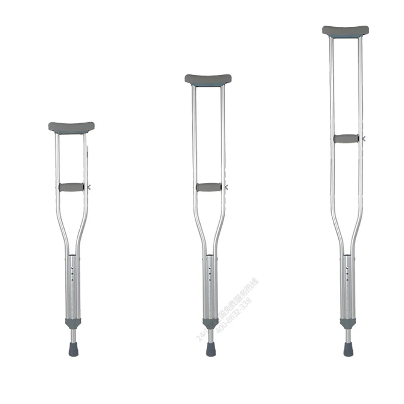 Wholesale aluminum axillary crutch under arm telescopic crutches for the elderly and disabled