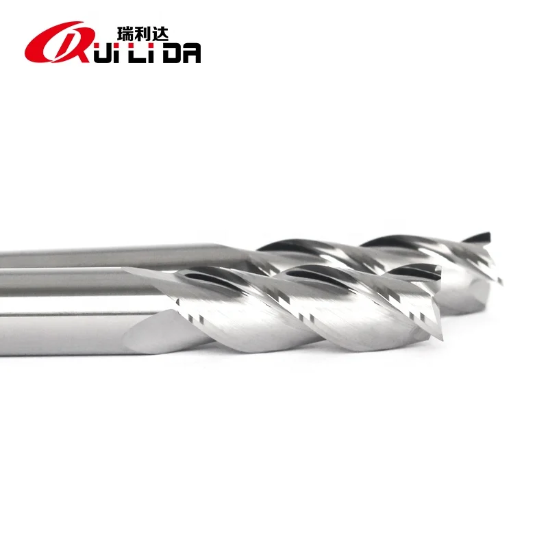 HRC55 polishing solid carbide end mill cutter fresas molino final cnc router bit set for Aluminium