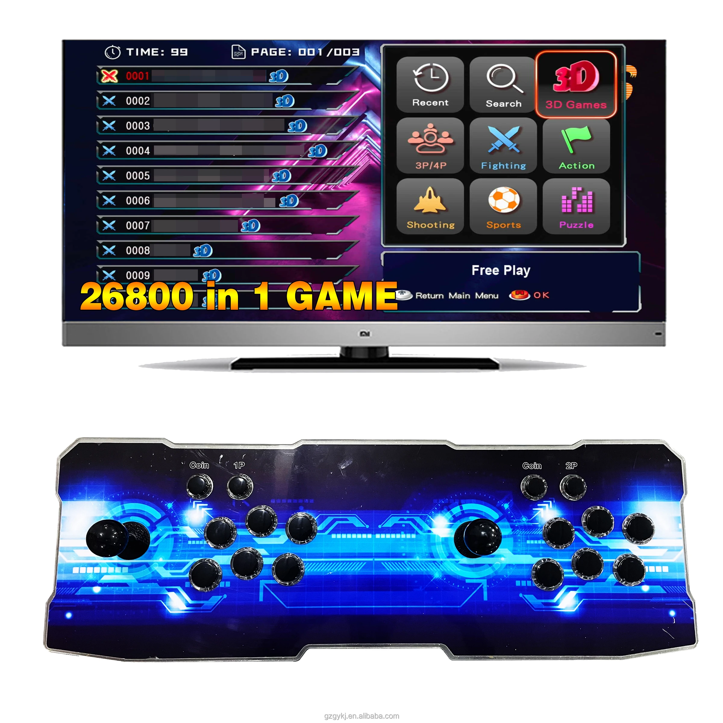 Factory Hot Arcade Game Box 3D plus saga Ex 9d 11  18s Cx Dx Mini 20000 Game in a professional video game arcade console