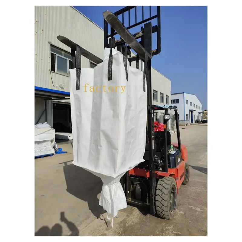 Pp factory price 1 ton 2 ton 1500L 1000L Polypropylene Woven Bags with top full open Plastic Spout Bulk swaf Bags jumbo bag