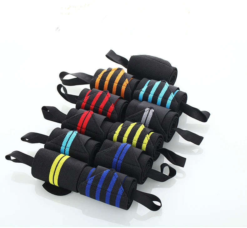 Manufacturer stabilizing protective colorful gym tennis winding wrist straps